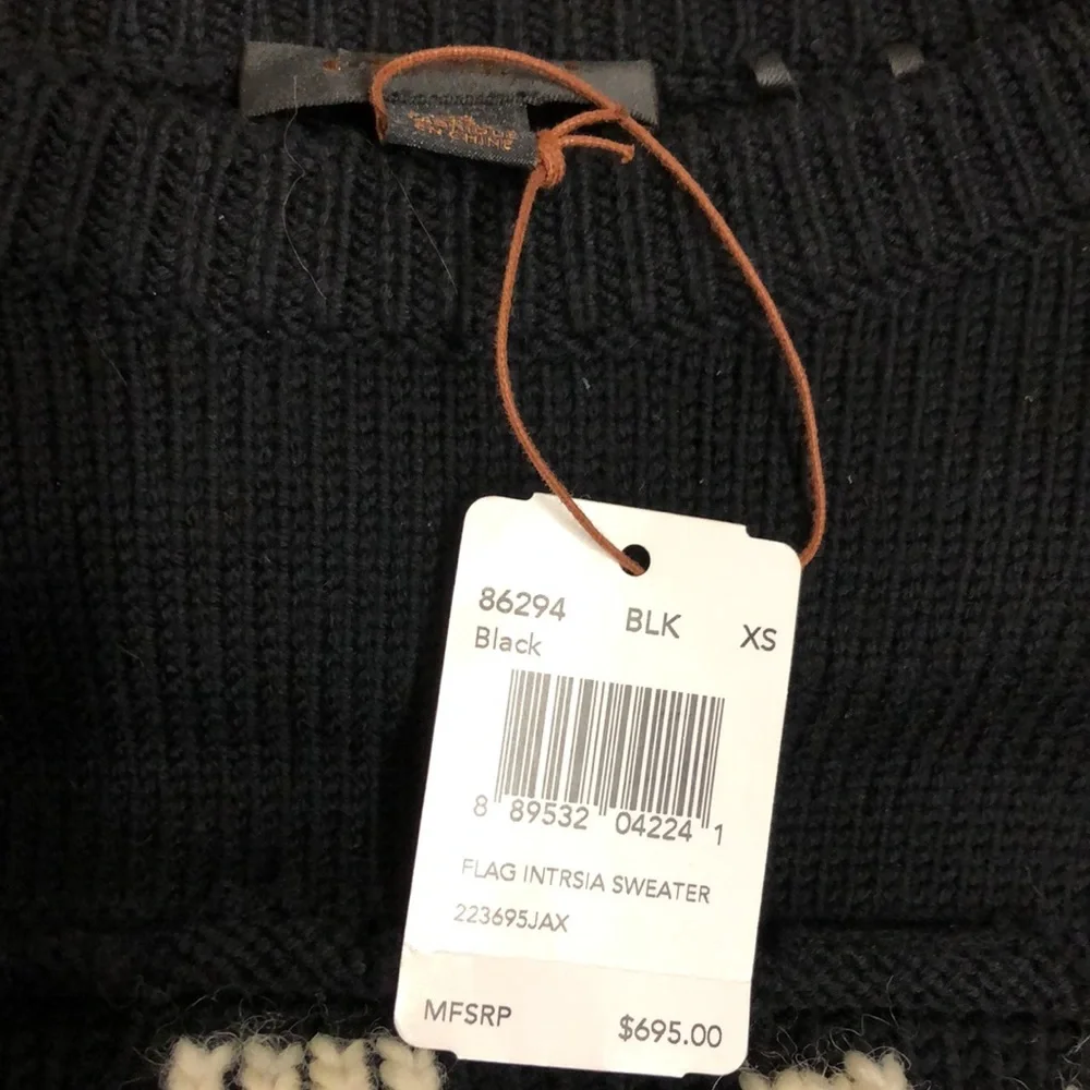 Coach Merino Wool Flag Intarsia Sweater